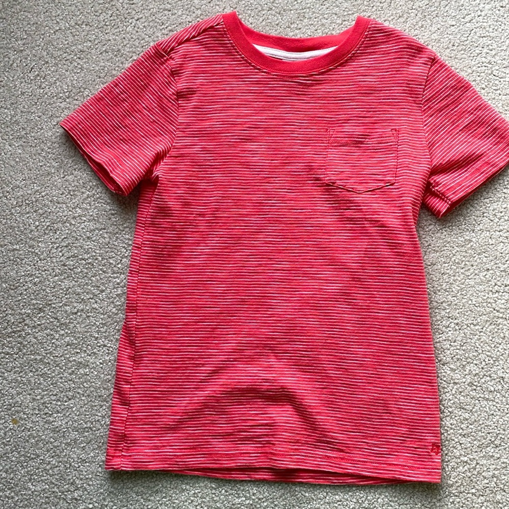 Janie and Jack Boys Short Sleeve Pocket Shirt. Size 7.